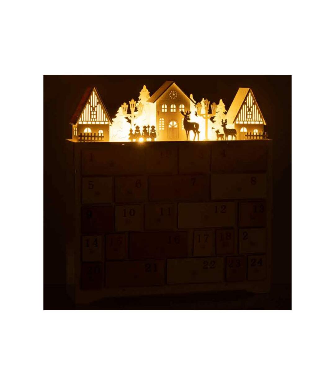 Paris Prix - Décoration Lumineuse Led armoire Maison 41cm Blanc