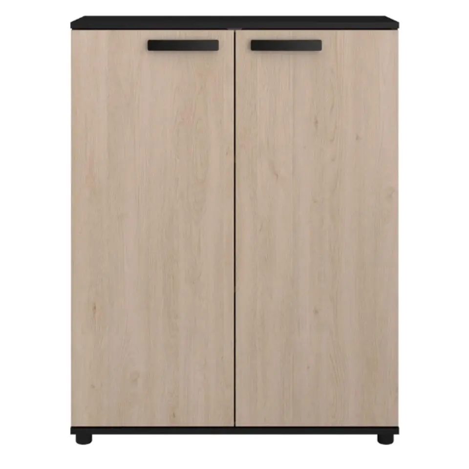 Commode Celestia met 2 deuren - eikdecor/zwart