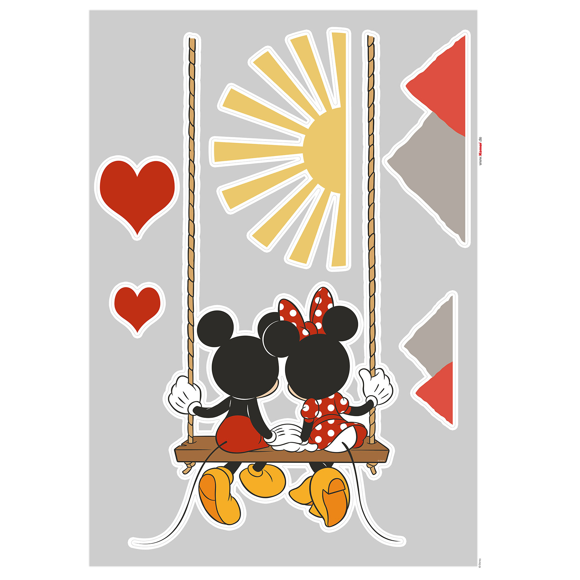 Wandtattoo MICKEY SWING - bunt - 50x70 cm