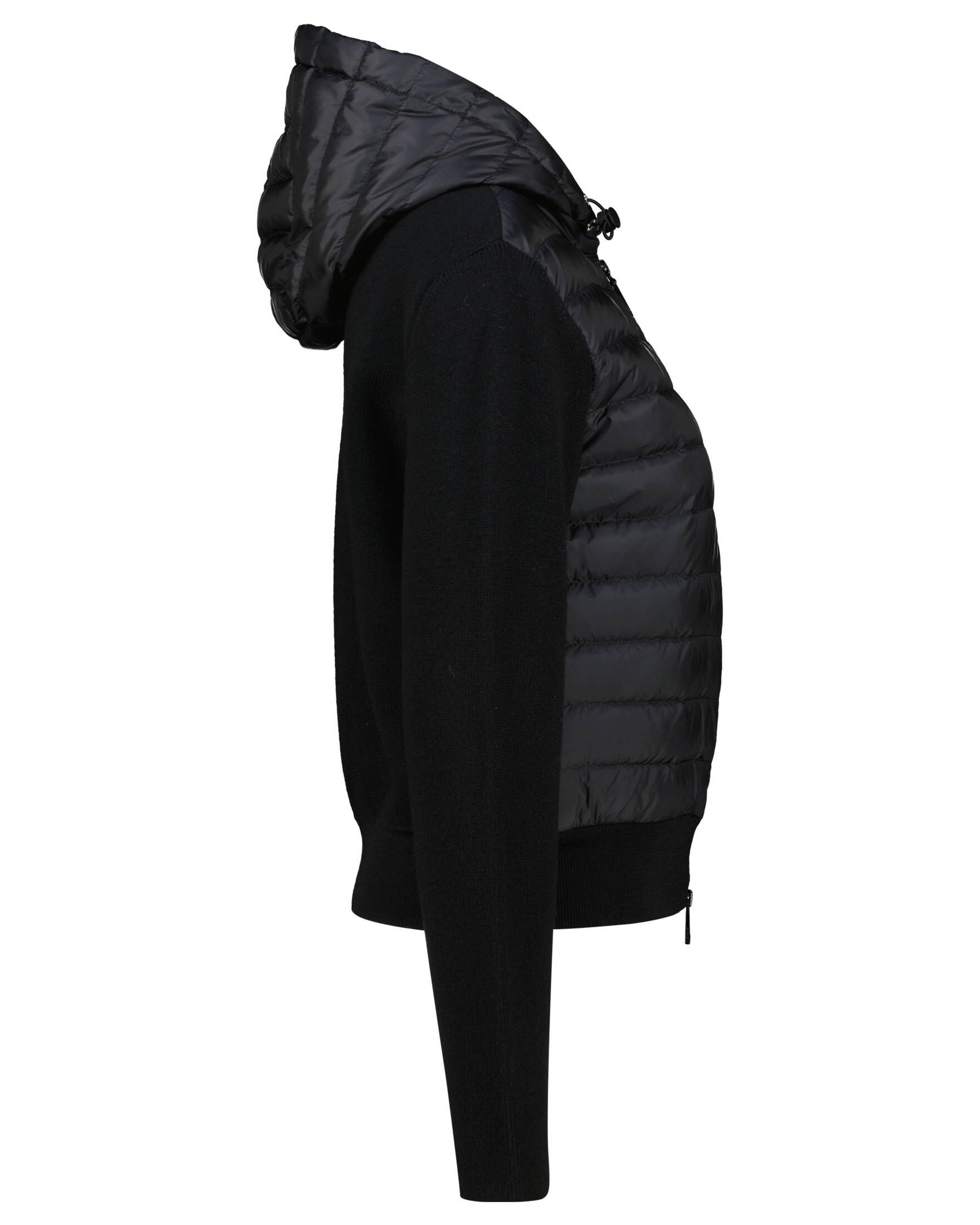 Moncler| Damen Strickjacke mit Daunenwattierung und Kapuze