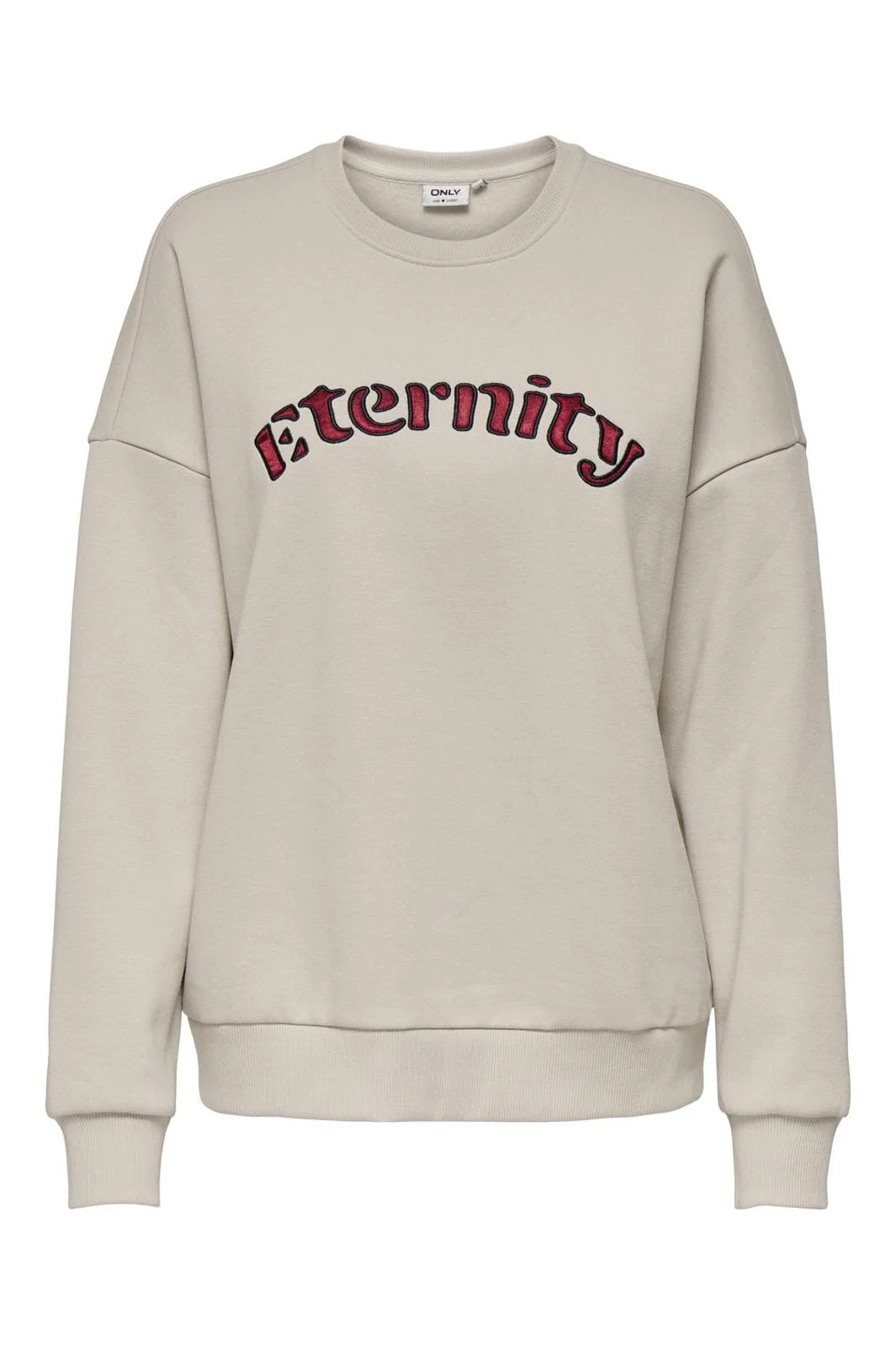 Only Onlwallis L/S O-Neck Print Box Swt 4759436 pumice stone eternity