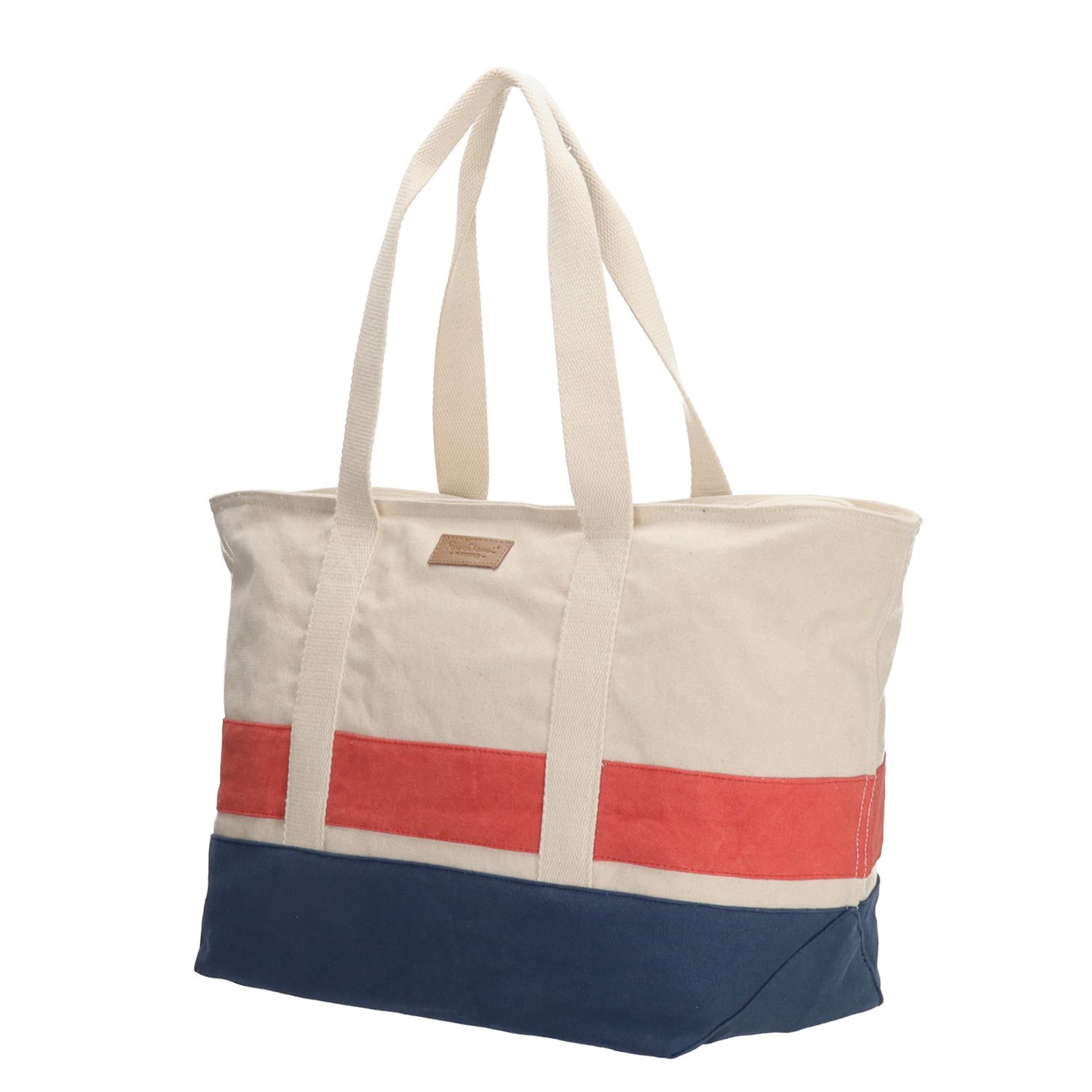 PE Florence Strandtas navy creme koraal