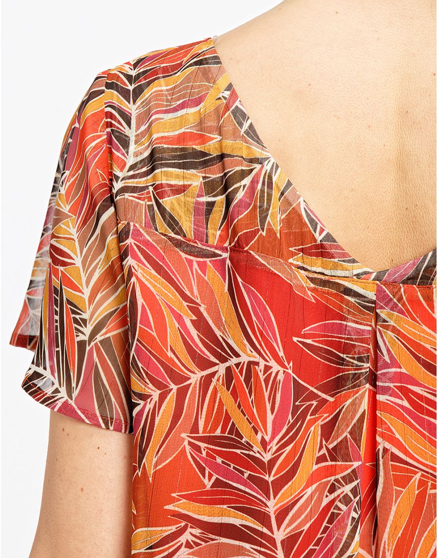 Blouse en voile marron