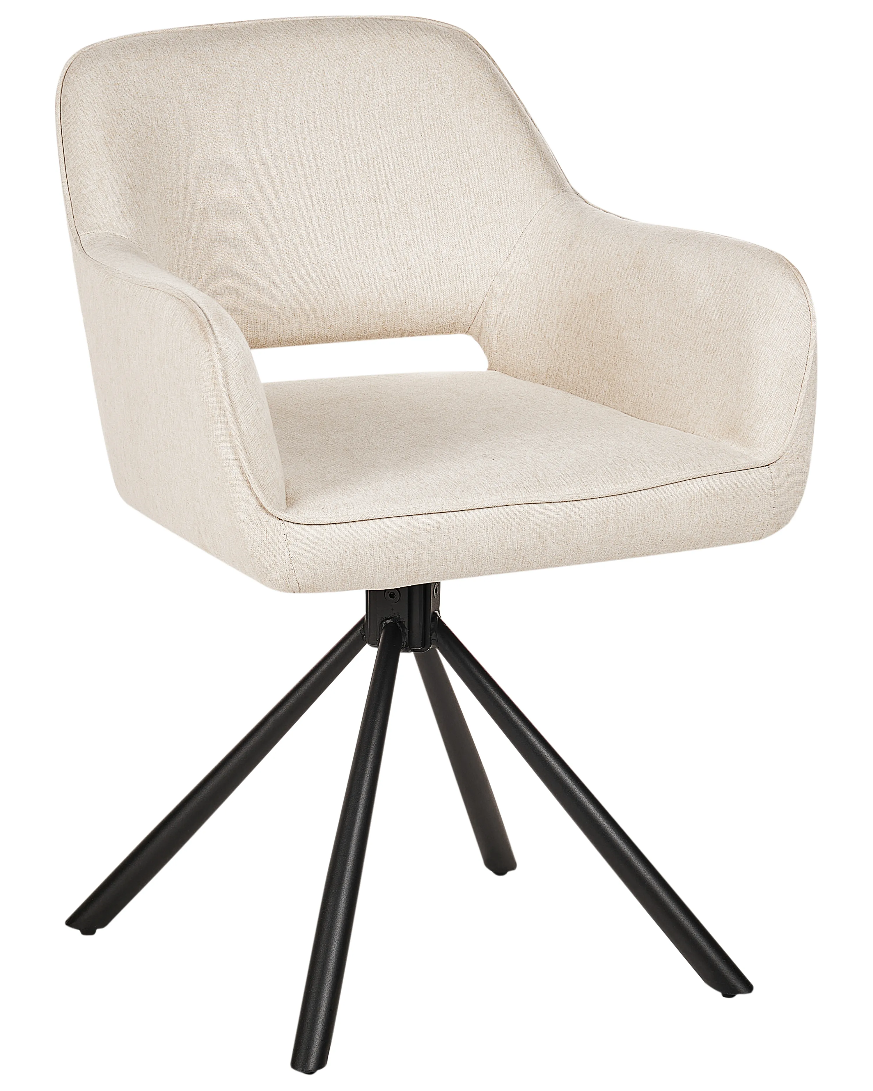 Set van 2 eetkamerstoelen draaibaar LOURES Lichtbeige