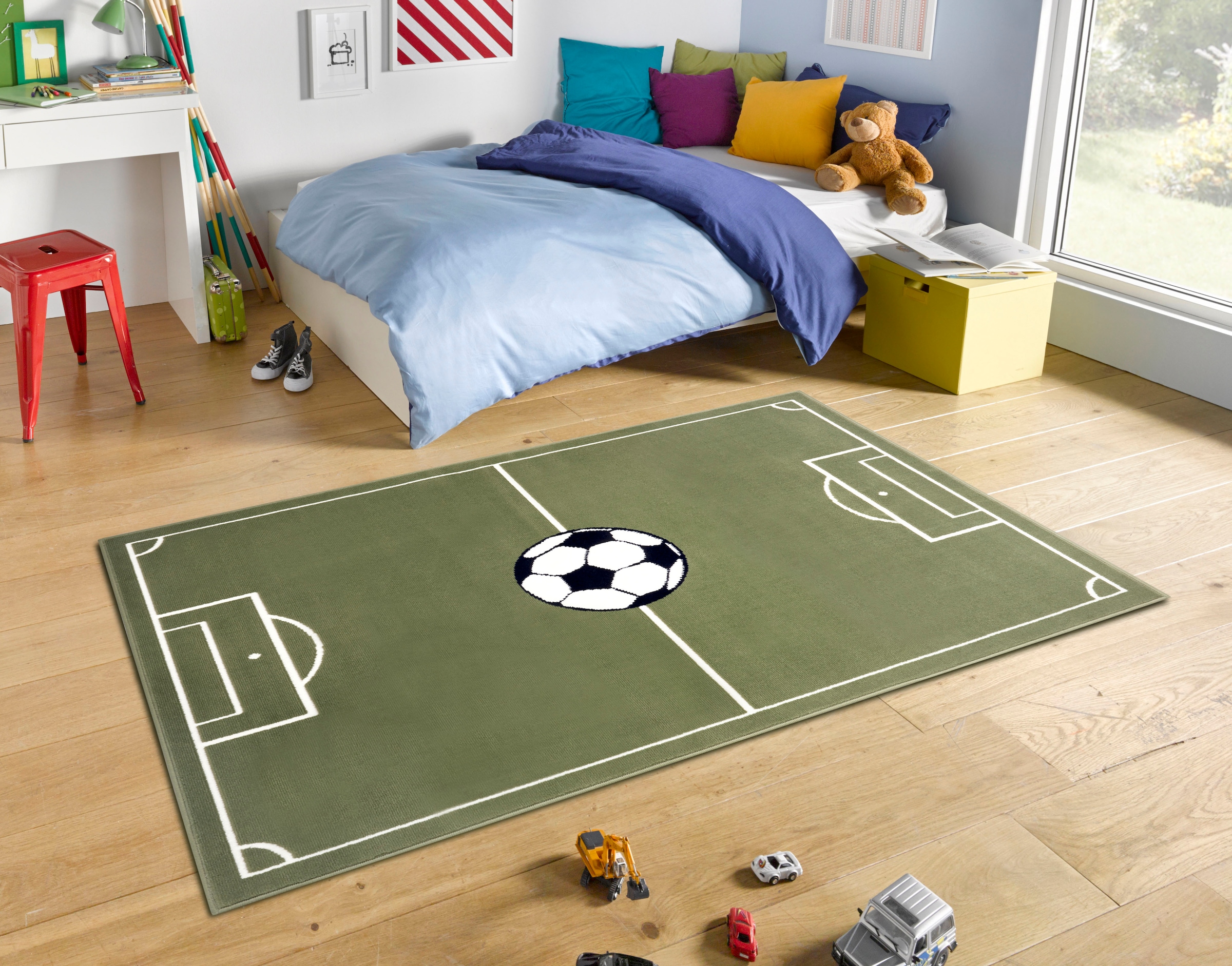 HANSE Home Teppich »Estadio« rechteckig 8 mm Höhe Kinderteppich, Spielteppich, Spielunterlage, Fussball, Kinderzimmer