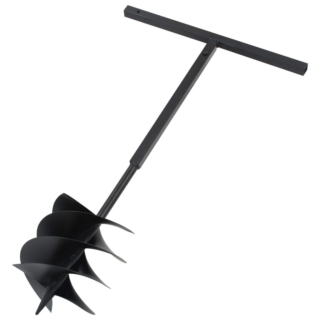 vidaXL Grondboor met handvat, 250 mm, uitschuifbaar, 8 m, staal