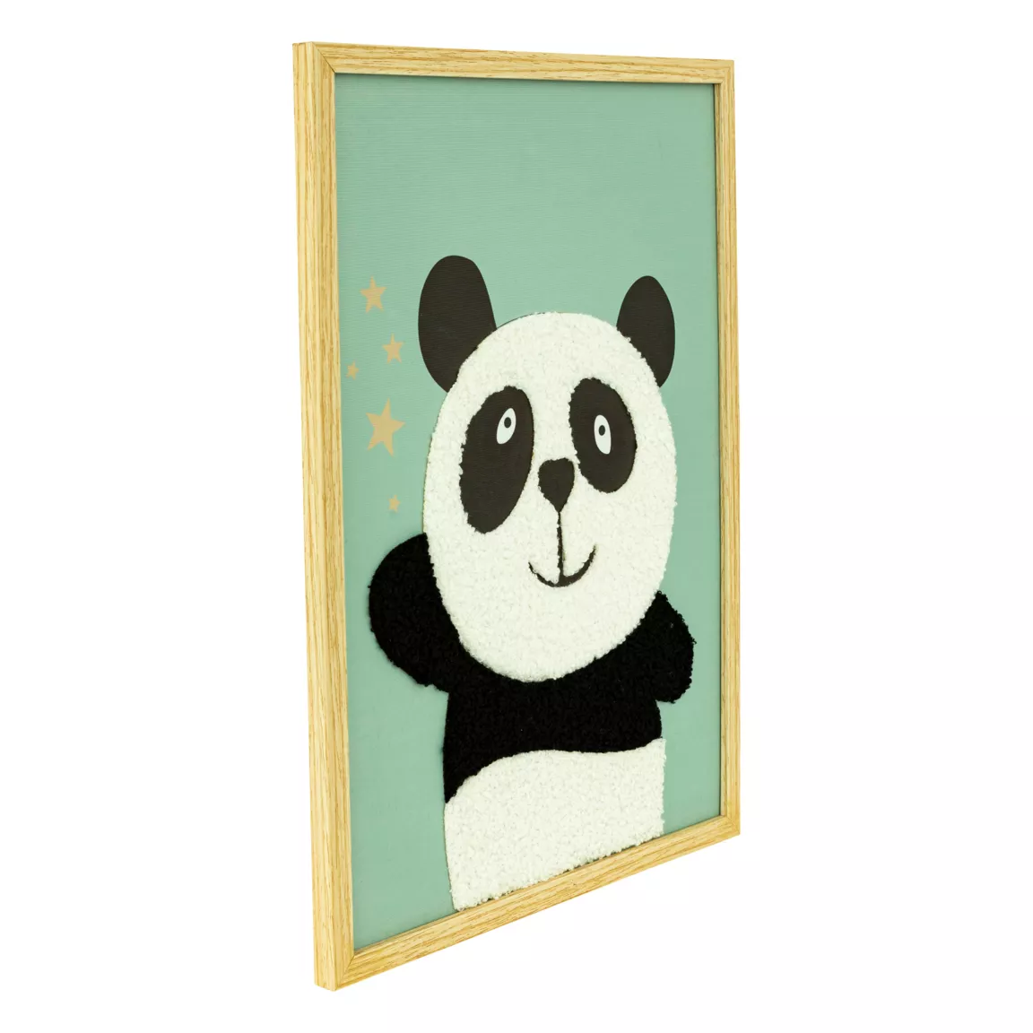Toile murale enfant (40 x 30 cm) Panda Vert