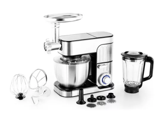 Robot Pétrin Inox 5.5l Avec Hachoir Antara Pro Kitchencook Gris