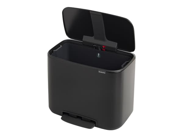Brabantia Bo Pedal Bin - Søppelbøtte - flipp-lokk - 36 L - fotpedal - matt svart