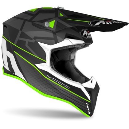 Casque cross Airoh WRAAP - MOOD - GREEN MATT 2023 - Vert