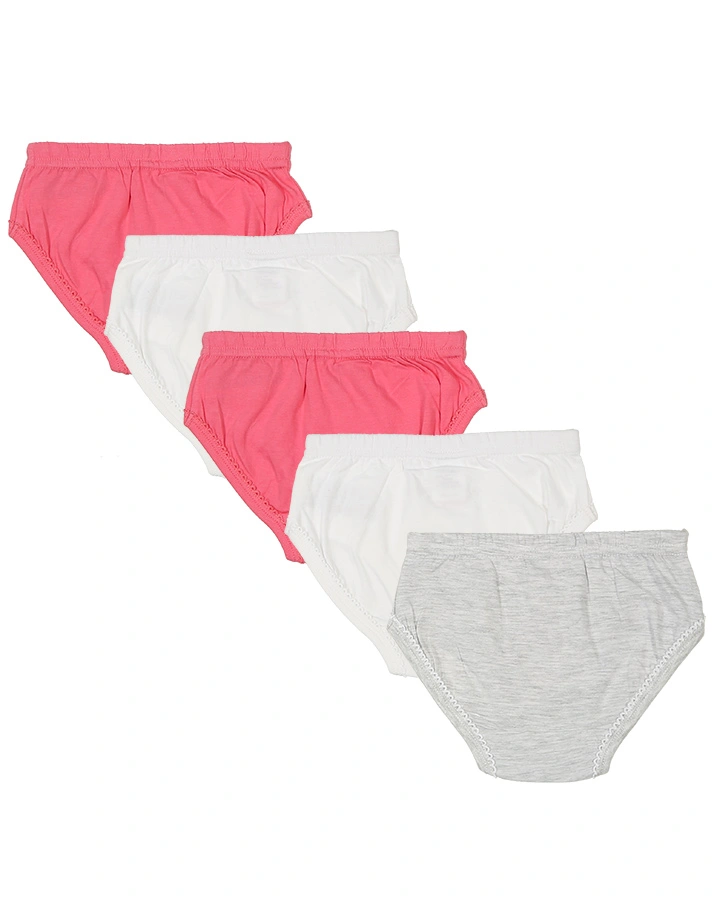 Slip CUTE HORSE 5er-Pack in pink/weiß/grau