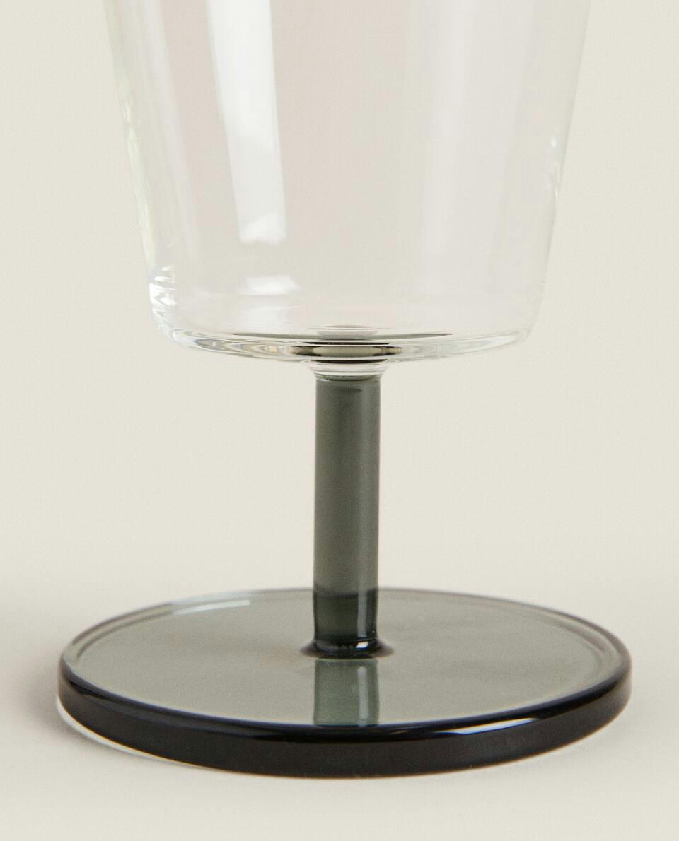 Copo de borosilicato com haste colorida
