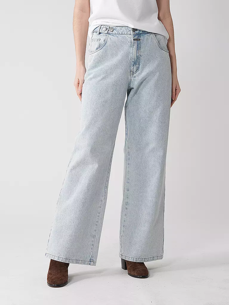 KARO KAUER Jeans Wide Fit hellblau