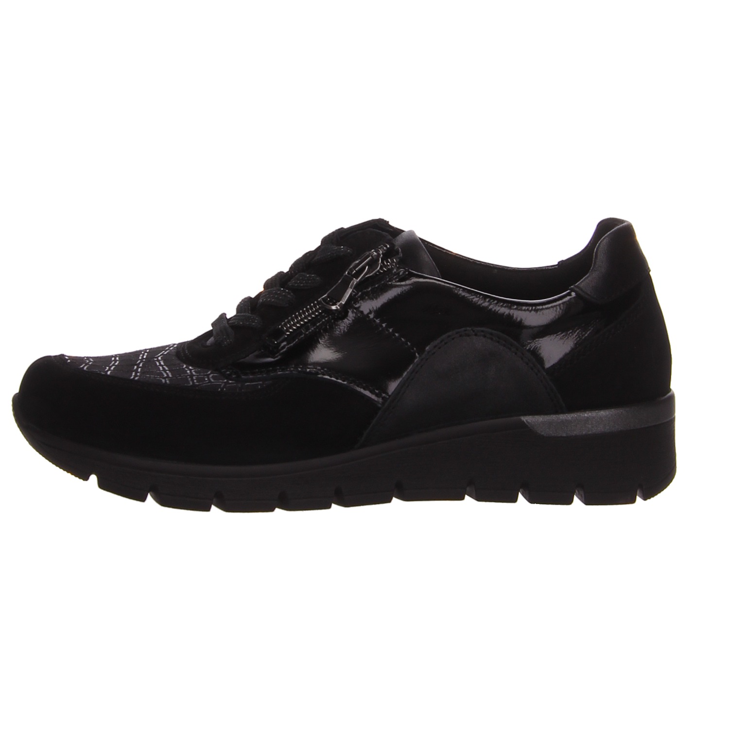 Waldläufer Sneaker schwarz schwarz