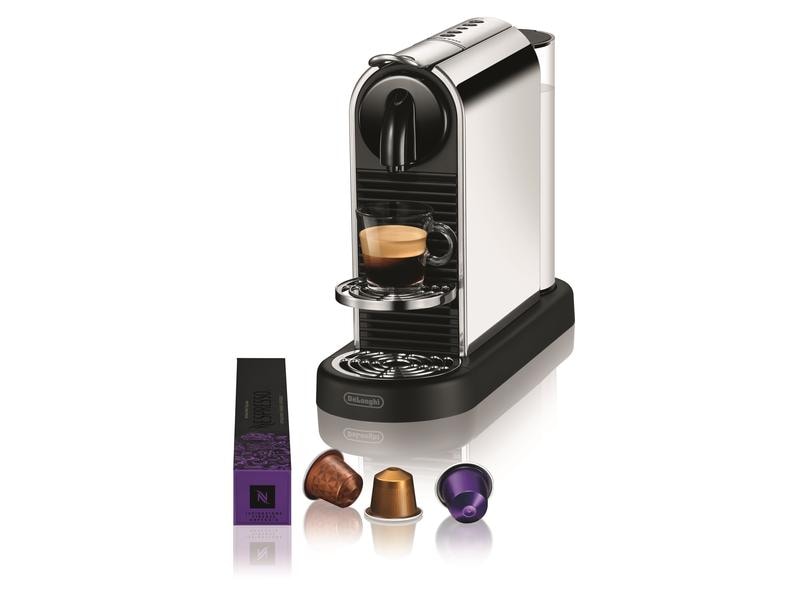 De'Longhi Kaffeemaschine Nespresso CitiZ Platinum EN220.M S Elegante Nespressomaschine der Original Line mit Heisswasser-Funktion