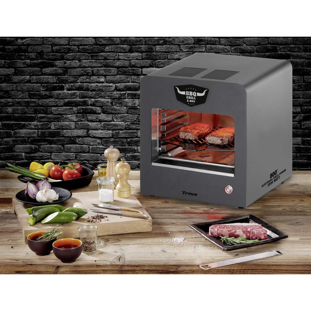 Elektrogrill Trisa BBQ Grill X-800 Schwarz