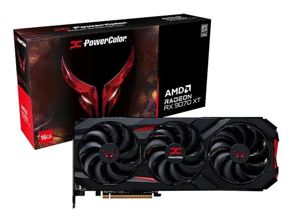 PowerColor Red Devil Radeon RX 9070 XT - Grafikkort - Radeon RX 9070 XT - 16 GB GDDR6 - PCIe 5.0 x16 - HDMI, 3 x DisplayPort
