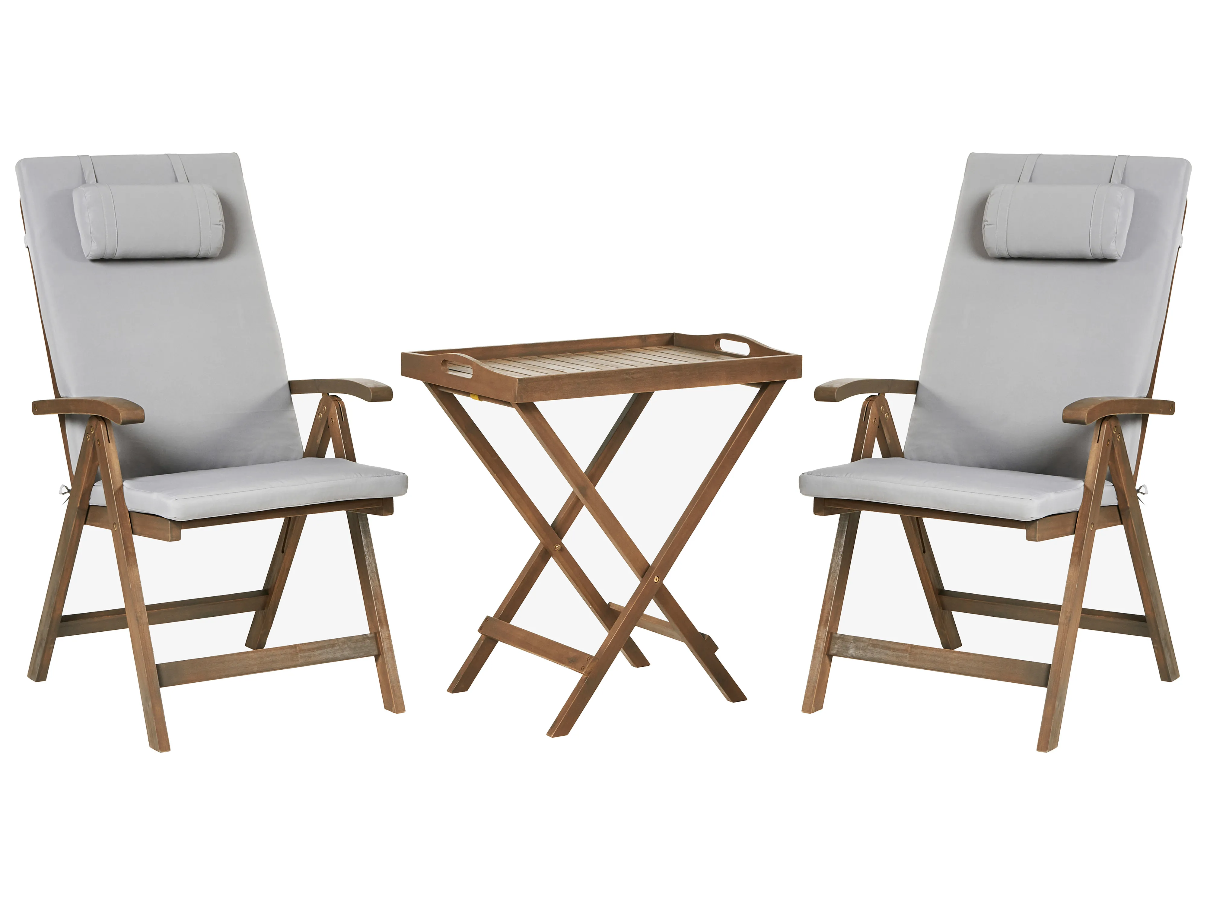 Bistroset AMANTEA PREMIUM Acaciahout Lichtgrijs