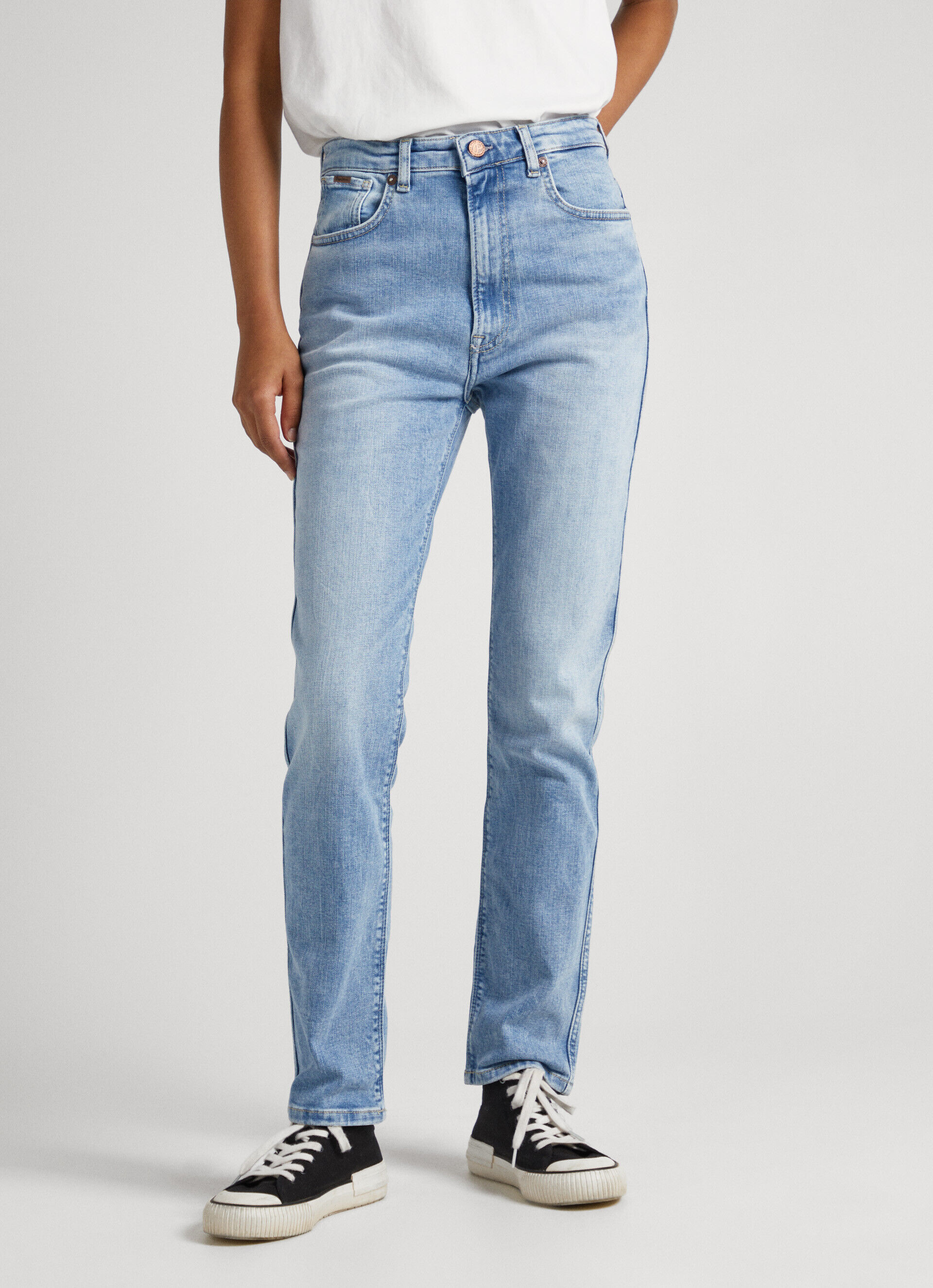 Calça jeans Betty Fit Slim de cintura alta - jeans