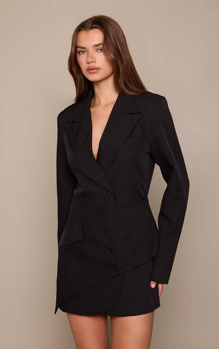 Robe Blazer À Détail Superposé