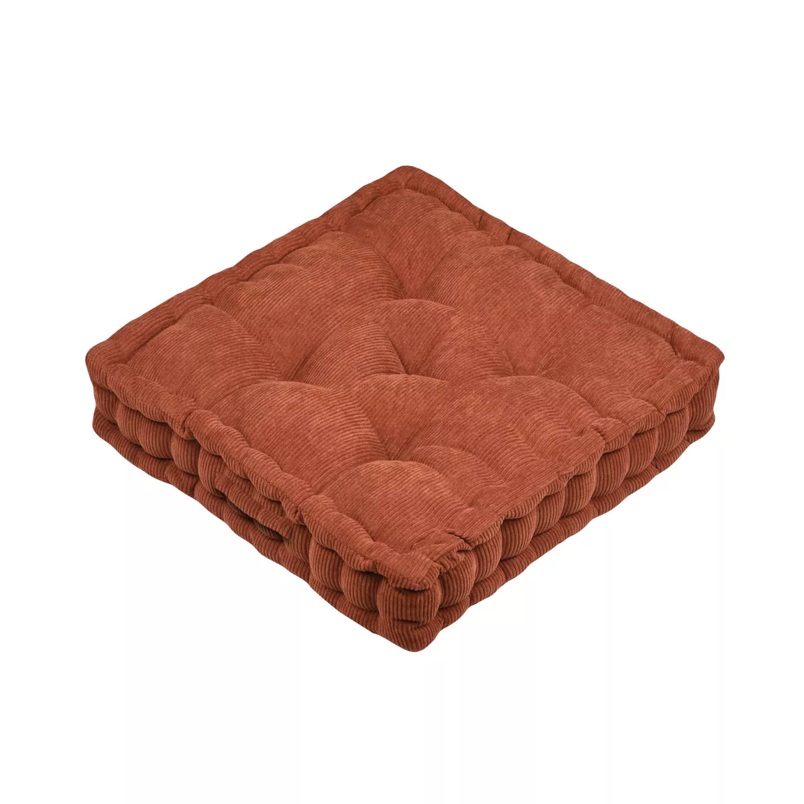 Coussin de sol carré velours (45 x 45 cm) Dandy Terracotta