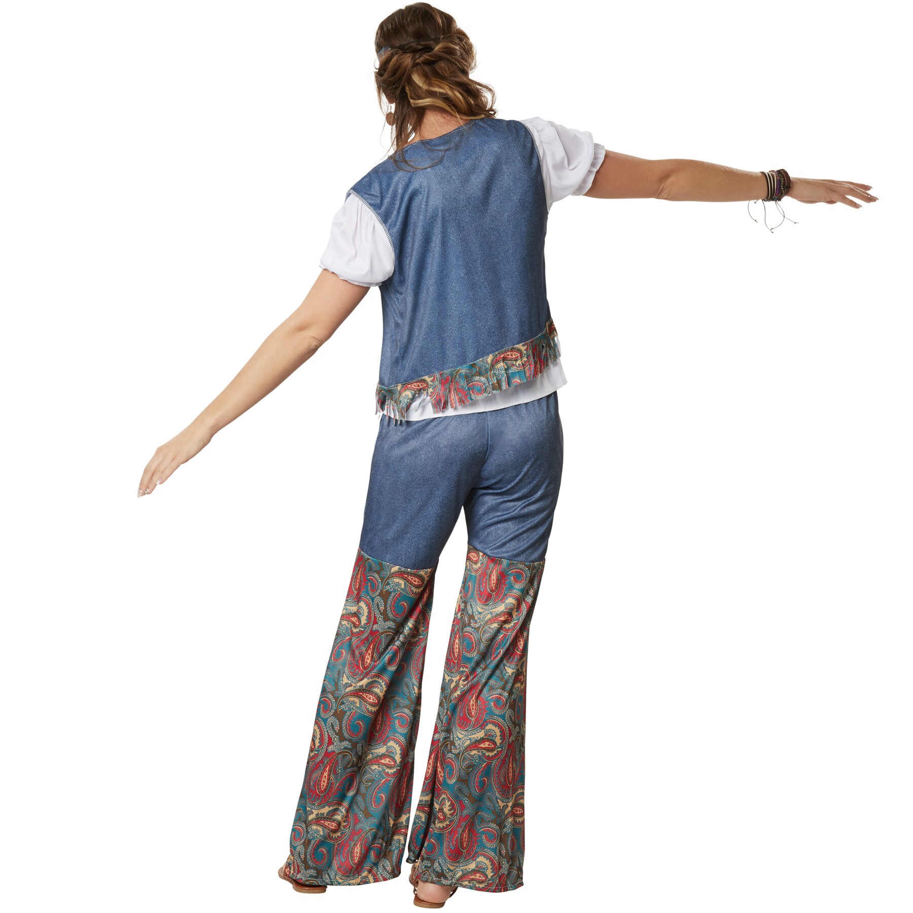 tectake® Frauenkostüm Groovy Flower Girl