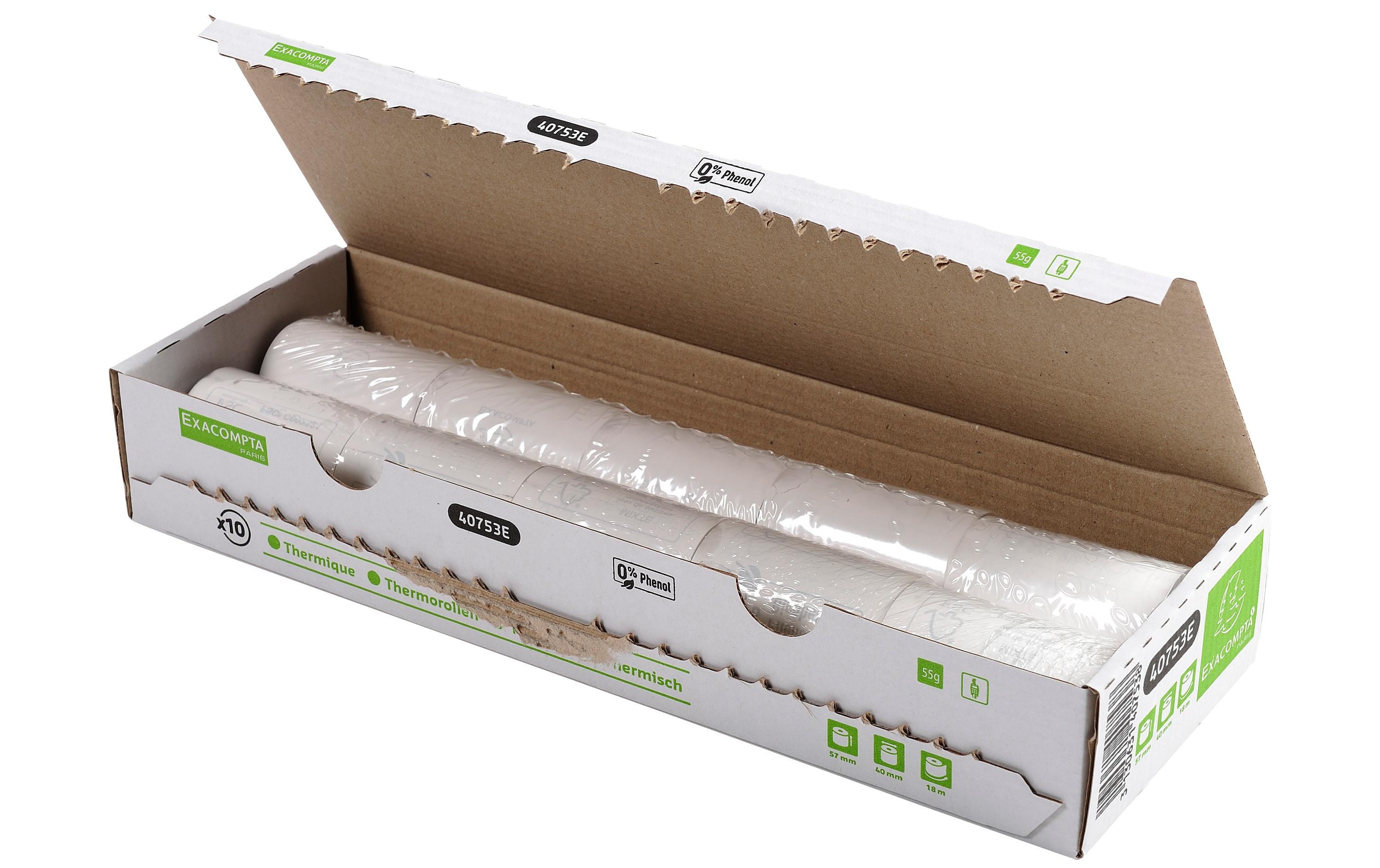 Thermo-Papierrolle 57 x 40 x 12 mm, 18 m, 10 StückAdditionsrollen