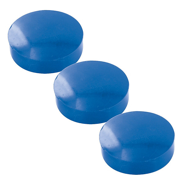 Aimants ronds Ø 30 mm bleu, lot de 8