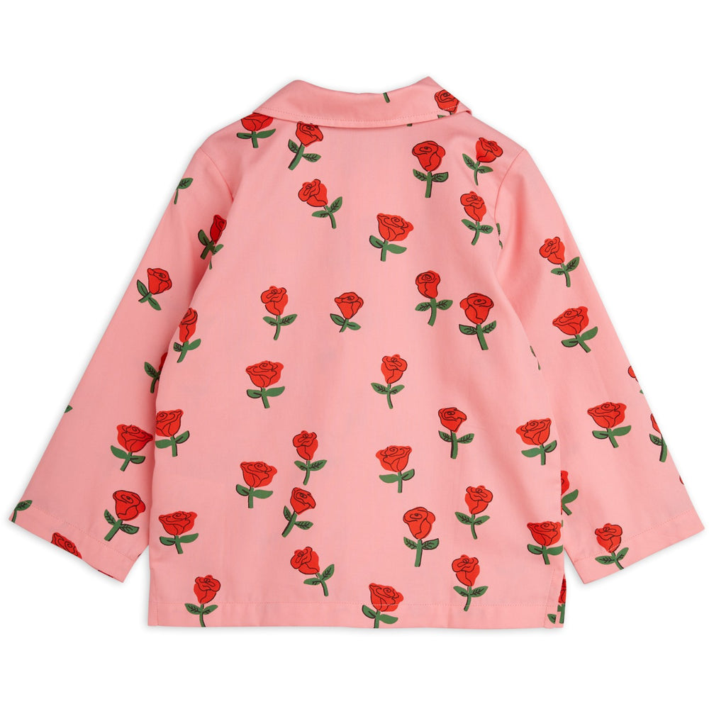 Køb Mini Rodini Pink Roses AOP Woven Skjorte
