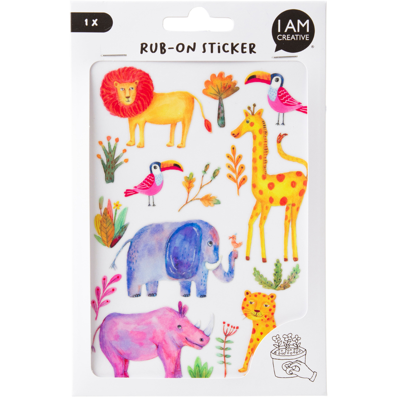 I AM CREATIVE Rub-On Sticker, Dschungel