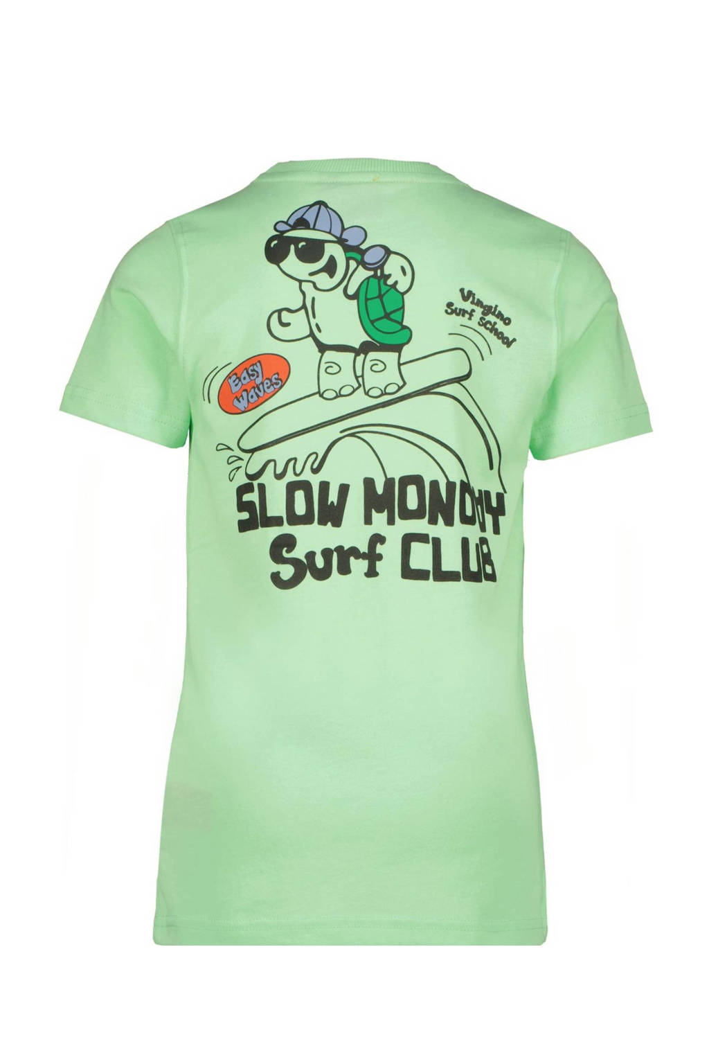 Vingino T-shirt HESK met backprint lichtgroen