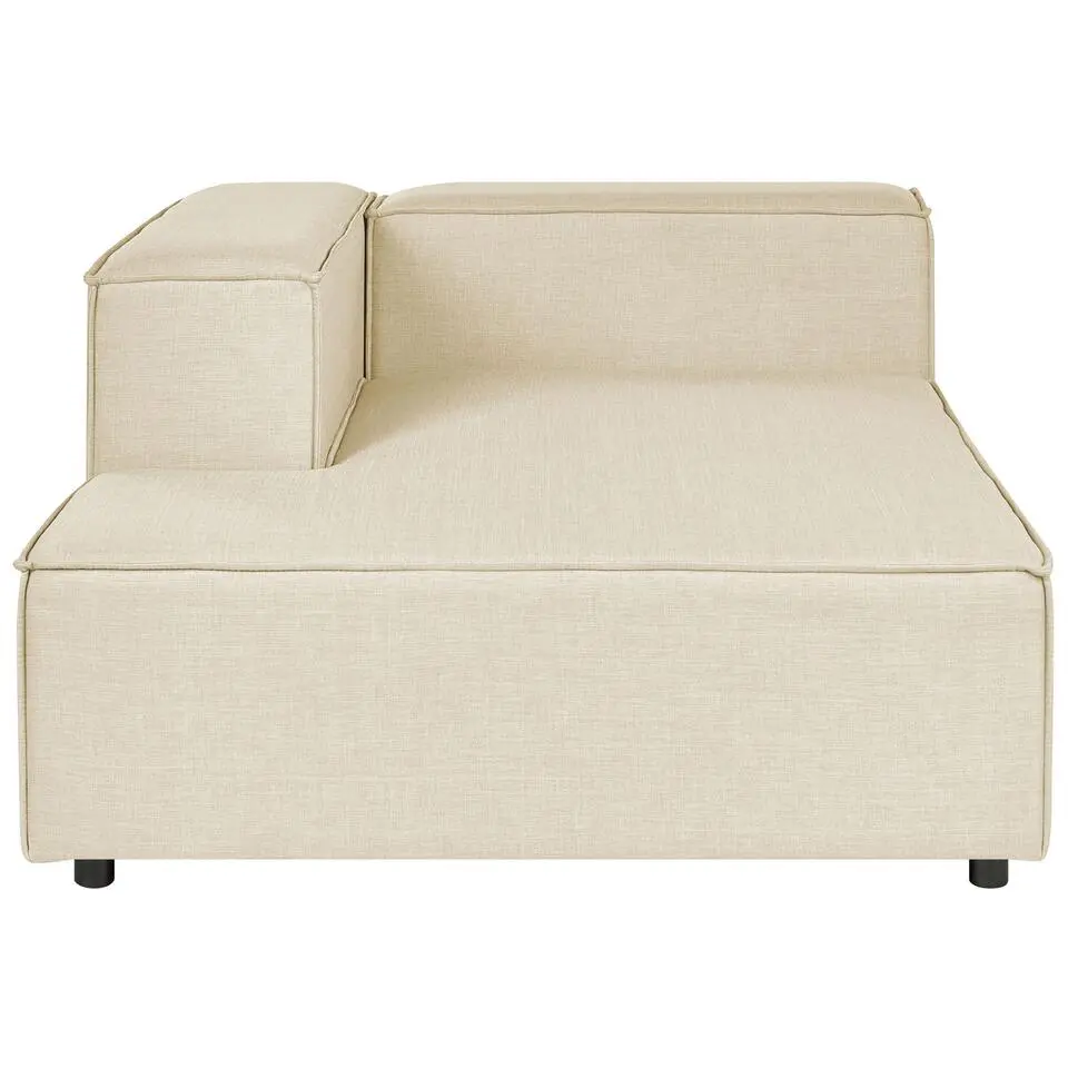 APRICA - Chaise longue - Beige - Rechterzijde - Linnen