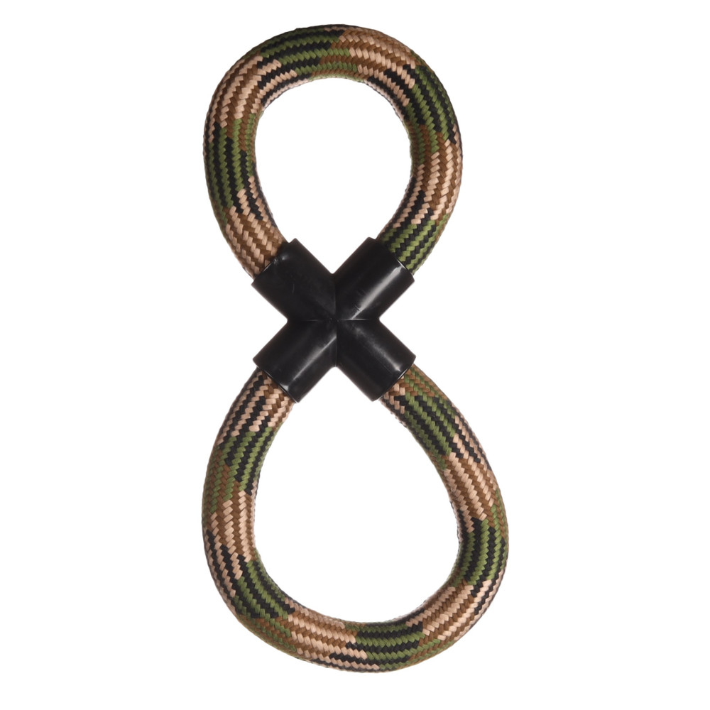 Jouet corde en 8 corde à tirer camouflage 16 x 38 x 3 cm pour chien