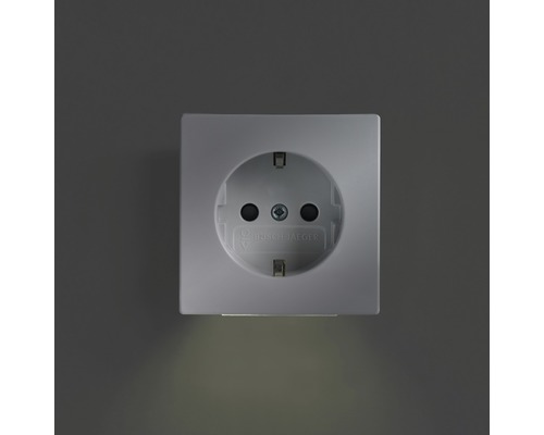 Busch-Jaeger 20 EUCBLI-84 stopcontact met nachtoriëntatieverlichting + verhoogde contactbeveiliging Future Linear studiowit