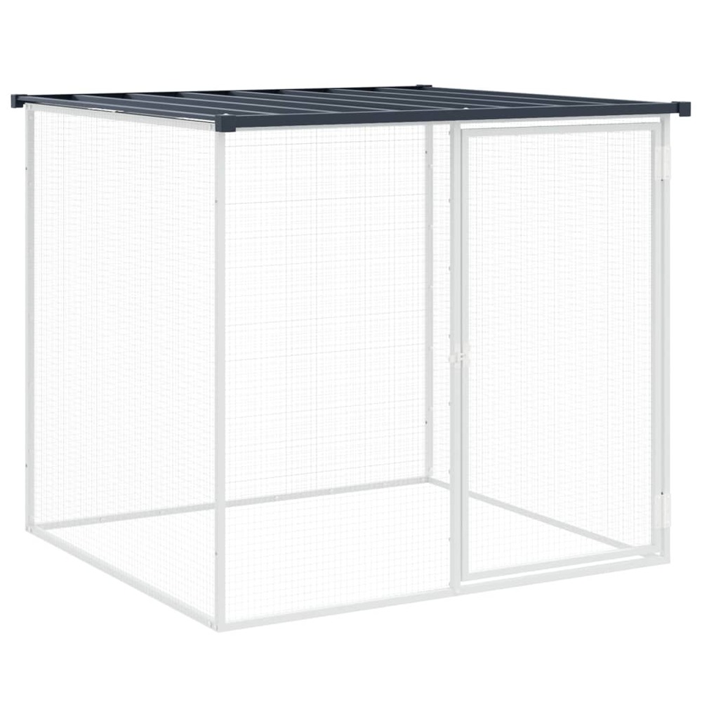 Poulailler avec toit anthracite 403x98x90 cm acier galvanisé