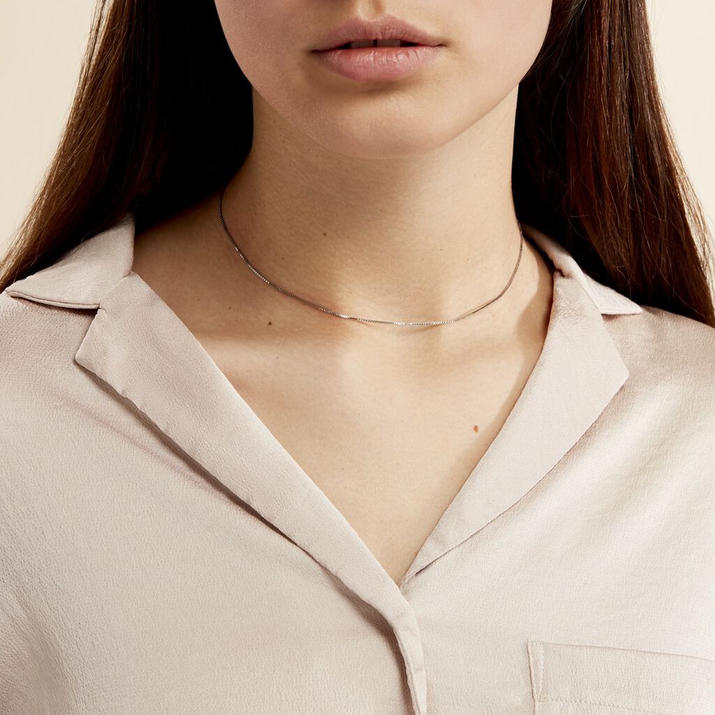 Chaîne Alyze Argent Blanc