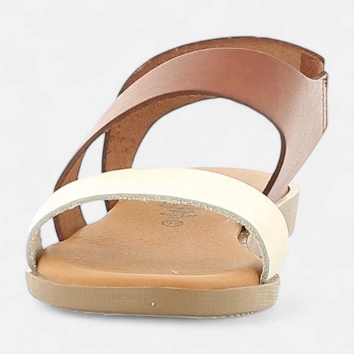 Nu-pieds Femme en cuir or