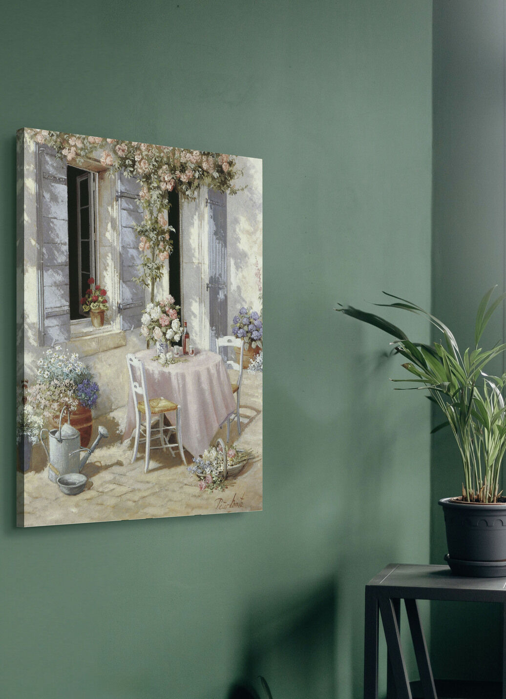 Romantisches Leinwandbild Einladung