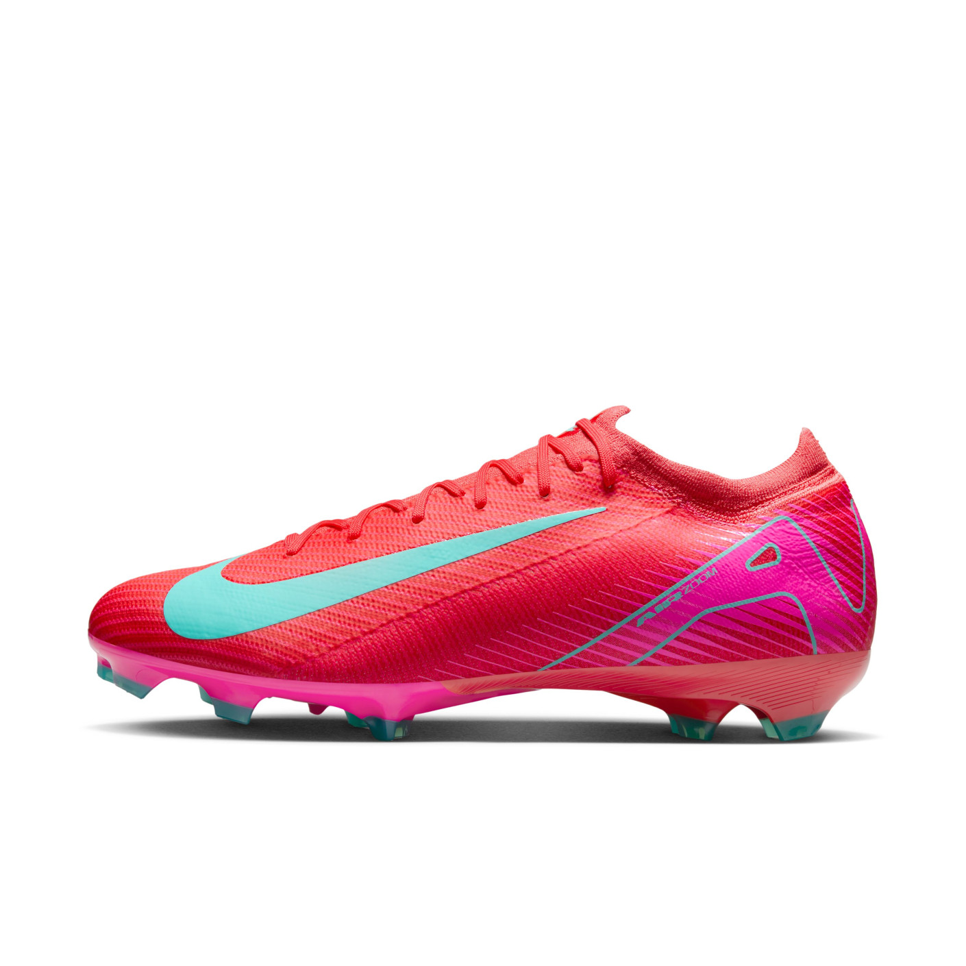 Nike Zoom Mercurial Vapor 16 Pro Gras Voetbalschoenen (FG) Rood Turquoise Roze