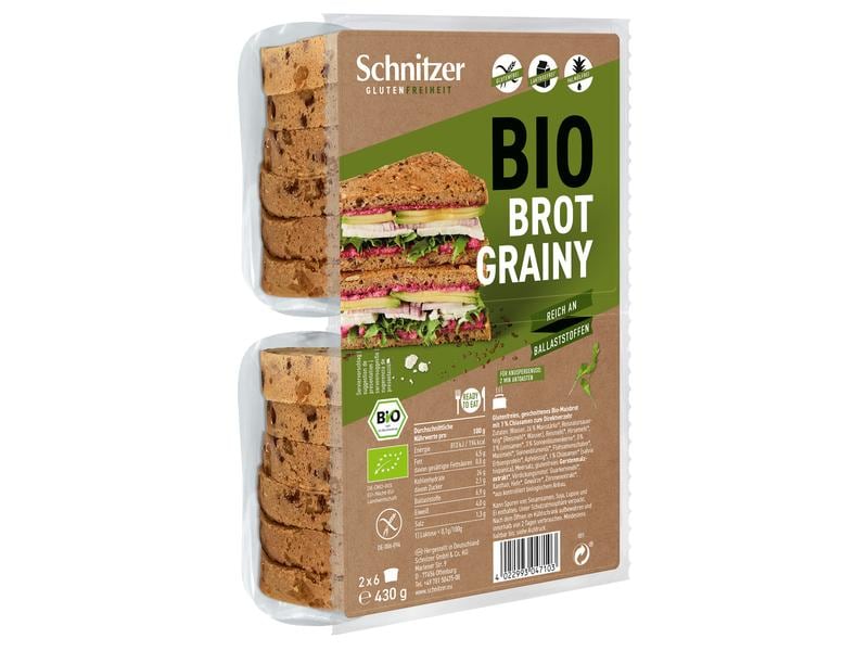 Schnitzer Bio Körniges Schnittbrot 430 g Glutenfreies Maisbrot zum Direktverzehr