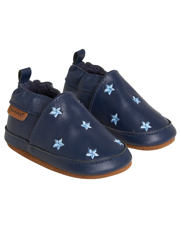 Krabbelschuhe LITTLE STARS in dunkelblau