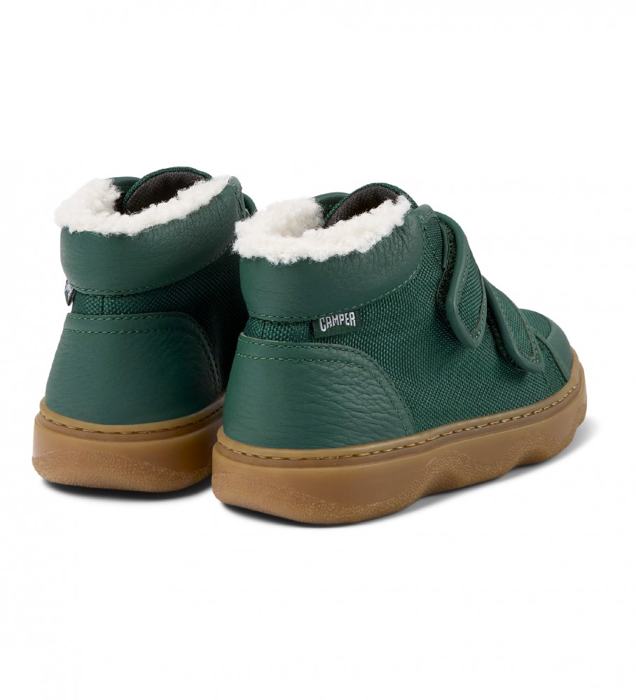 Tênis de couro verde Camper Kiddo