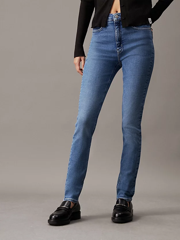 Calça jeans skinny de cintura alta