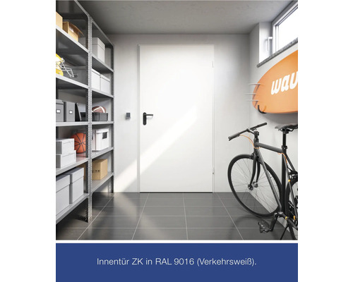 HÖRMANN ZK deurelement, verzinkt, 875x2000 mm, DIN links, inclusief krukgarnituur, zwart.