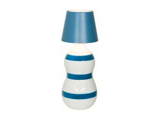 Lido Bouteille en céramique avec bandes bleu Zafferano