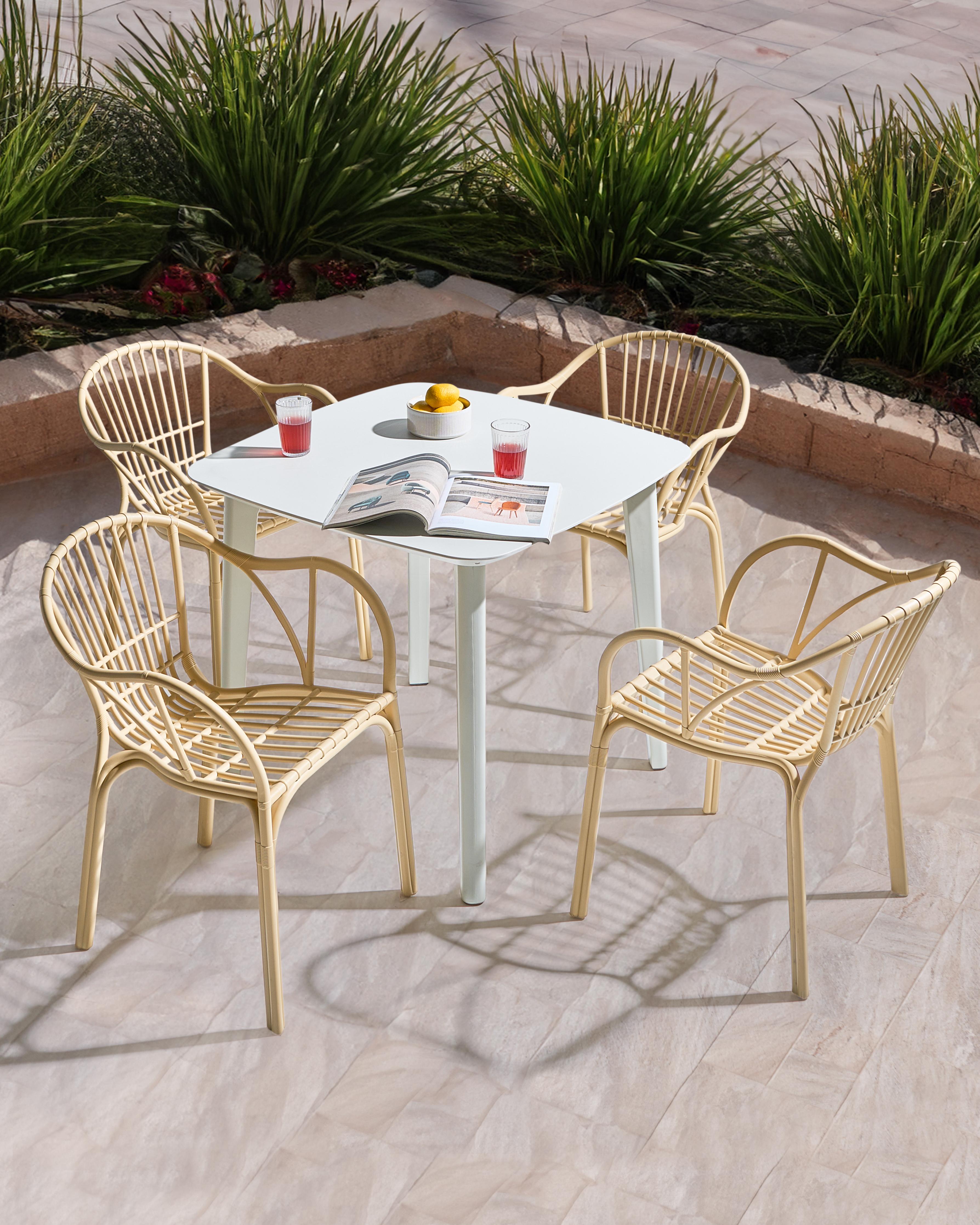 Set van 4 tuinstoelen ANDORA Beige