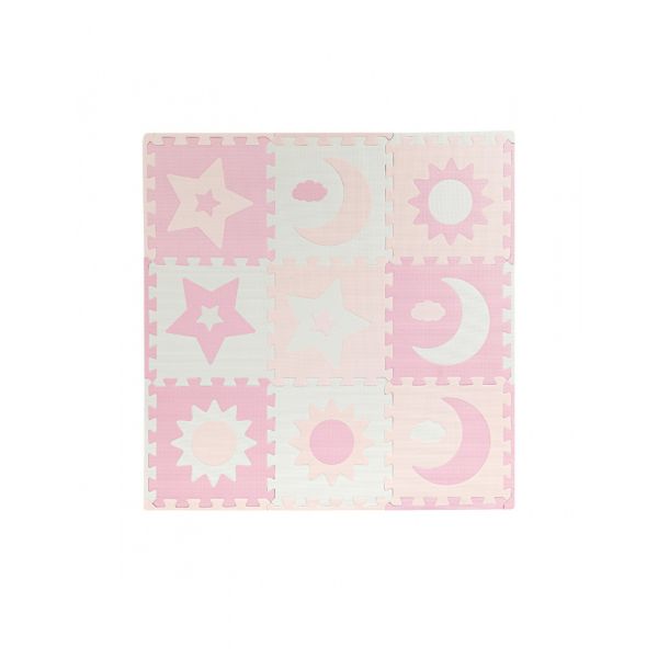 Momi Tapete Puzzle Sensorial 3D Nebe Pink