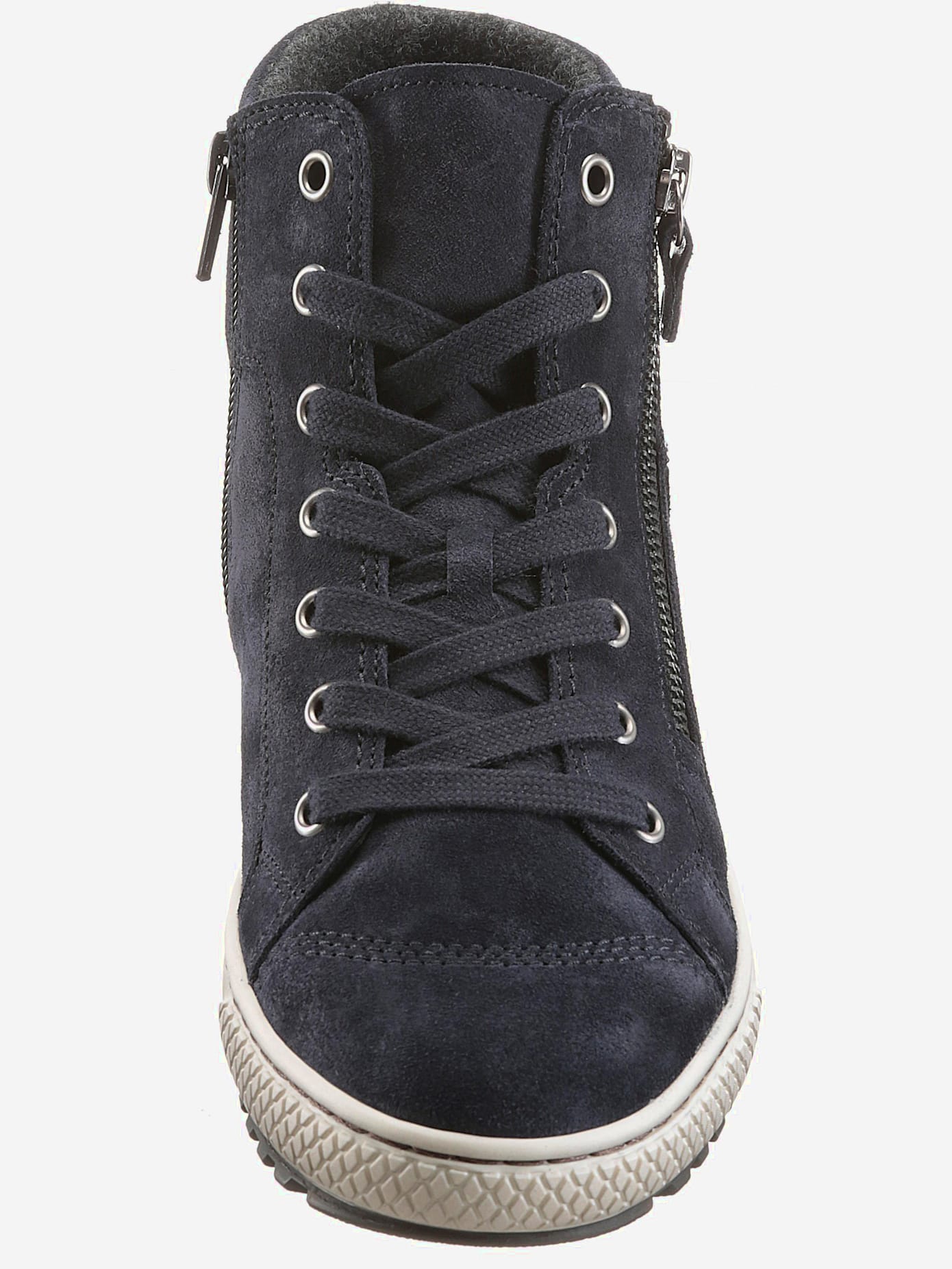 Bottines à lacets avec deux glissières