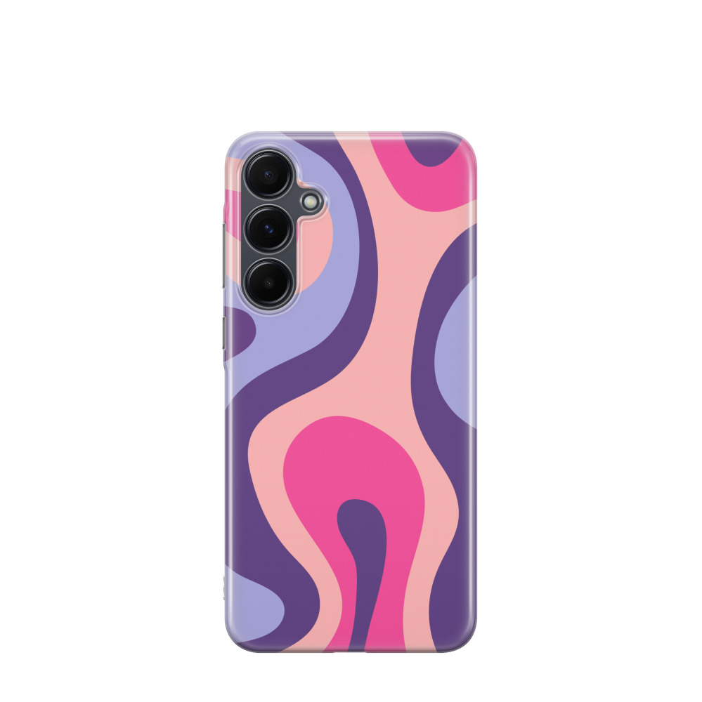 Samsung Galaxy A55 Gummi Hülle Pastellpfade 2 - Pink