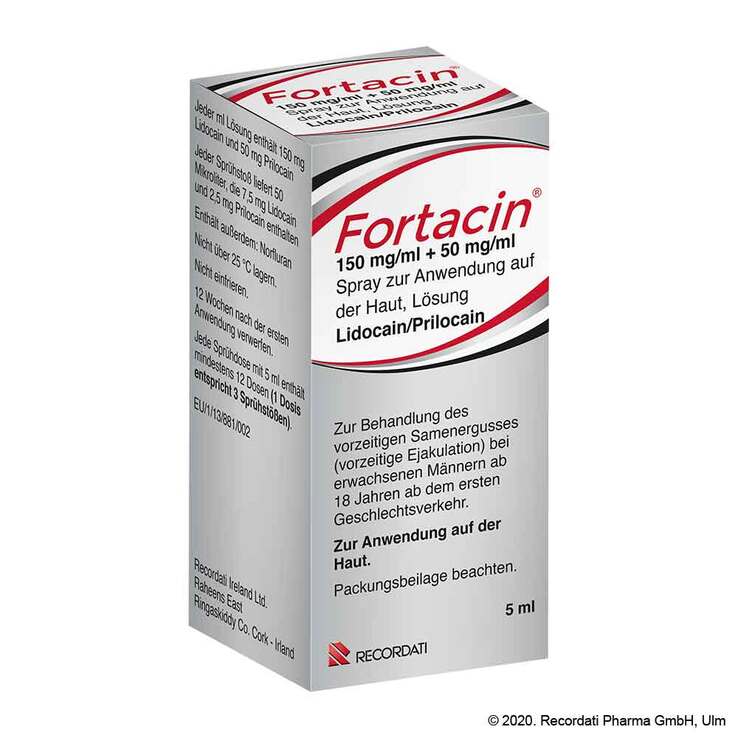 Fortacin 150 mg / ml + 50 mg / ml Spray z.Anw.a.Haut, 5 ml